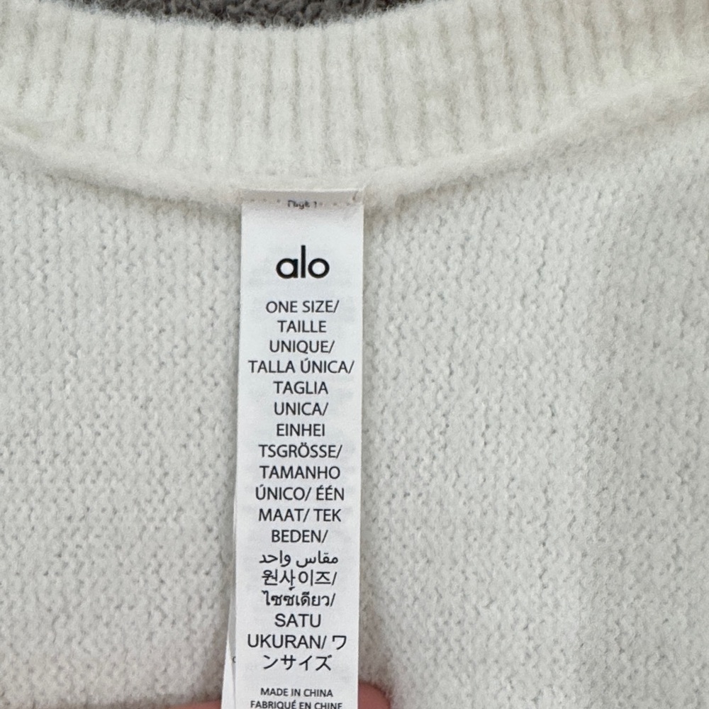 ALO Yoga Cream Cowl Neck Sweater